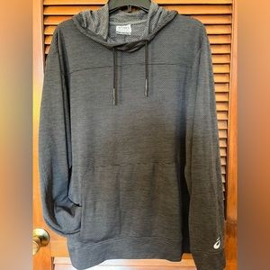 ASICS Mens Gray Heather Pull Over Fleece Hoodie Size (XL)